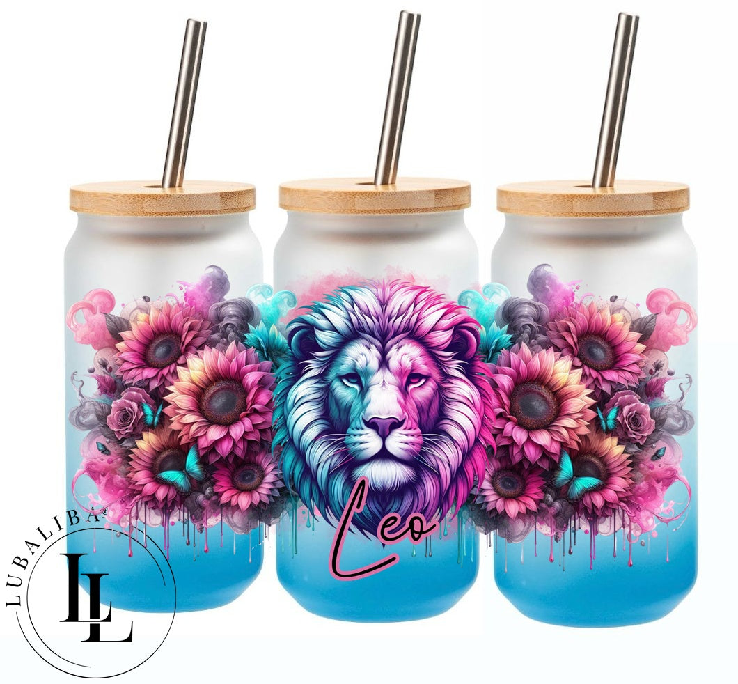 Glas " Leo - Löwe " Sternzeichen ArtNr.: STD